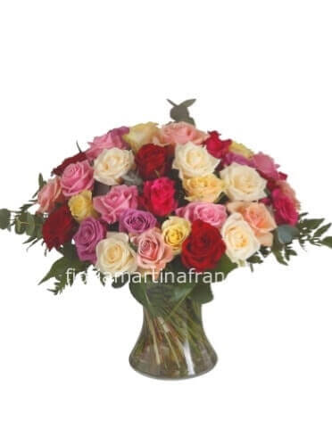 Bouquet  con roselline assortite